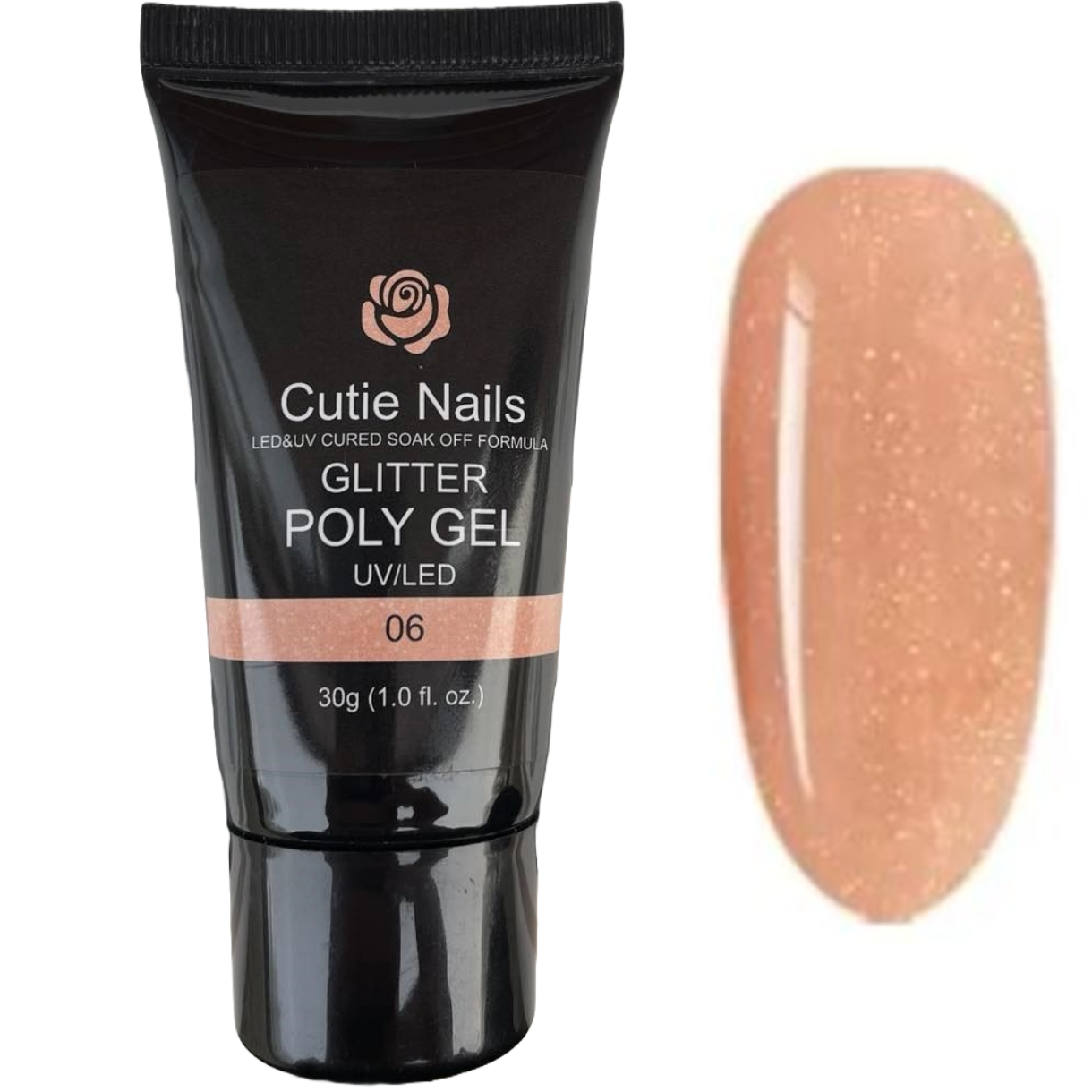 PolyGel Glitter Caramel 06