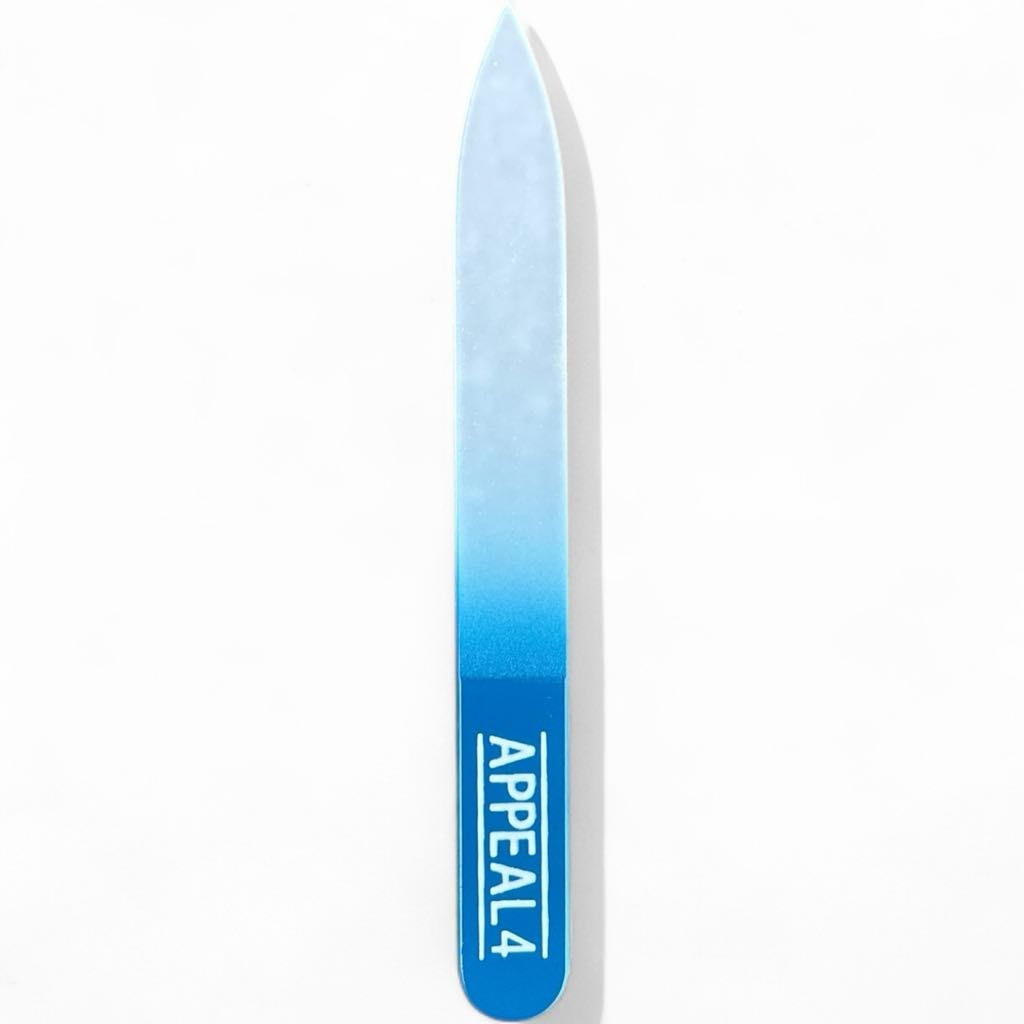Neglefil glas 9cm tyrkis